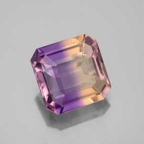 Ametrino bicolor natural 3,06ct, corte esmeralda, VS