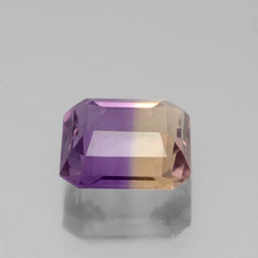 Ametrino bicolor natural 3,06ct, corte esmeralda, VS