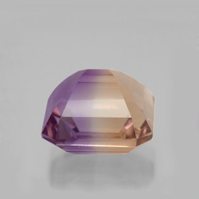 Ametrino bicolor natural 5,98ct, corte esmeralda, VVS-VS