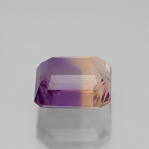 Ametrino bicolor natural 4,26ct, corte esmeralda, VVS-VS