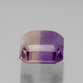 Ametrino bicolor natural 4,74ct, corte esmeralda, VVS-VS
