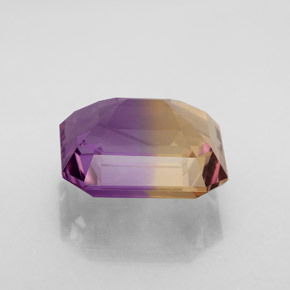 Ametrino bicolor natural 9,00ct, corte esmeralda, VVS-VS