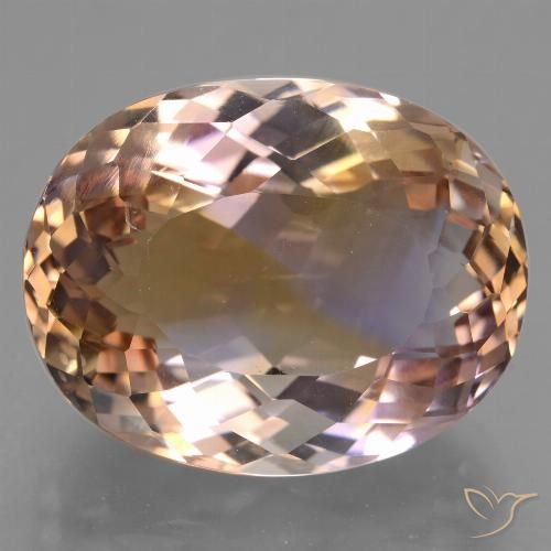Ametrina bicolor Natural 24.62ct, Corte Oval, VVS