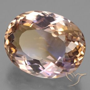 Ametrina bicolor Natural 24.62ct, Corte Oval, VVS