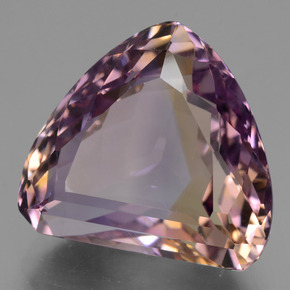 Ametrino bicolor natural 15,40ct, trillion, VVS