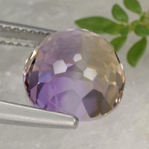 Ametrino bicolor natural 5,22ct, corte oval, VVS
