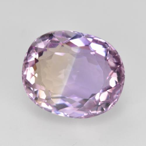 Ametrino bicolor natural 4,58ct, corte oval, VVS