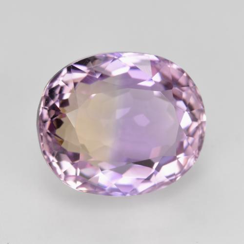 Ametrino bicolor natural 4,58ct, corte oval, VVS
