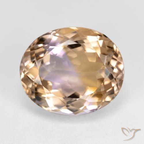 Ametrina bicolor Natural 8.76ct, Corte Oval, VVS