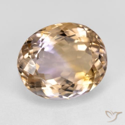 Ametrina bicolor Natural 8.76ct, Corte Oval, VVS