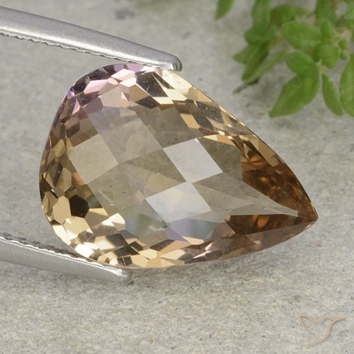 7.02ct Natural bicolor Ametrina, Formato de pêra, VVS