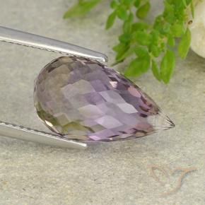 Ametrino bicolor natural 8,61ct, briolete, VVS