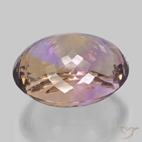 Ametrina bicolor Natural 52.90ct, oval, VVS