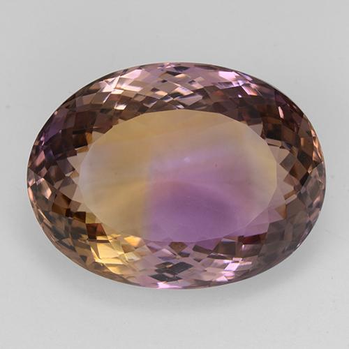 Ametrino bicolor natural 29,93ct, corte oval, IF