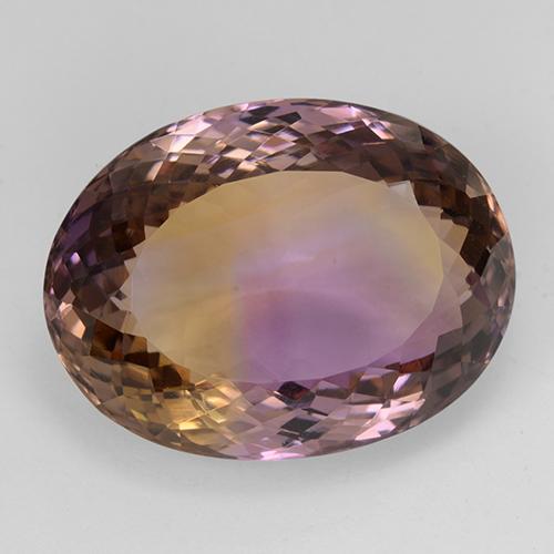 Ametrino bicolor natural 29,93ct, corte oval, IF