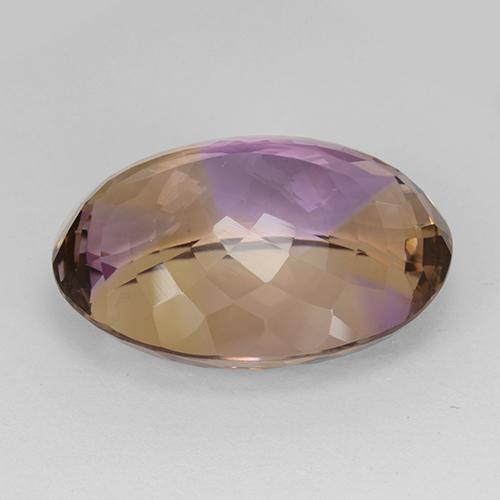 Ametrino bicolor natural 29,93ct, corte oval, IF
