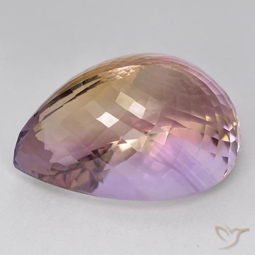 Ametrina bicolor Natural 87.33ct, Formato de pêra, VVS