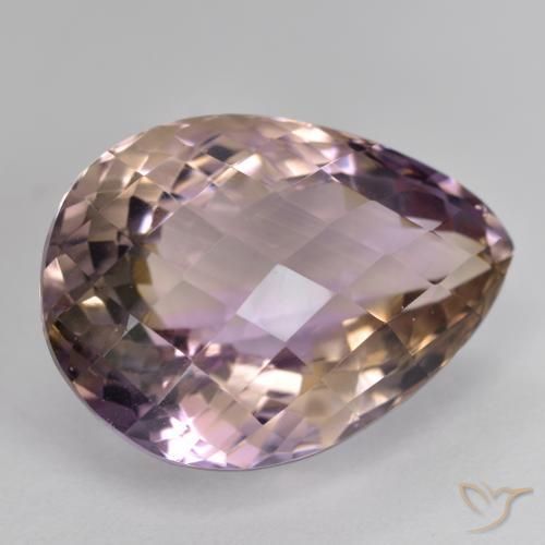 Ametrina bicolor Natural 19.05ct, Formato de pêra, VS