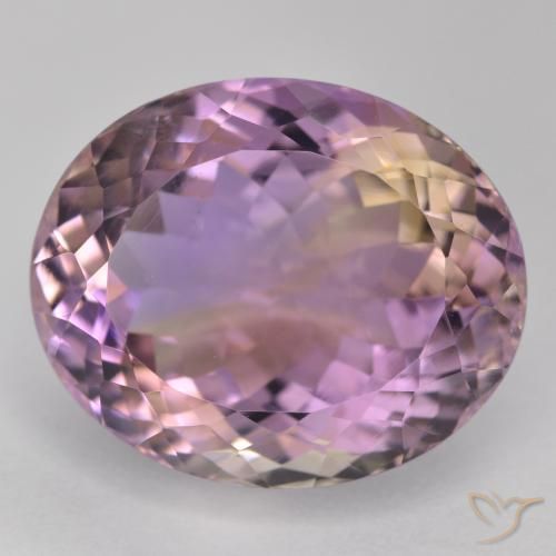 19.64ct Natural bicolor Ametrina, oval, VS