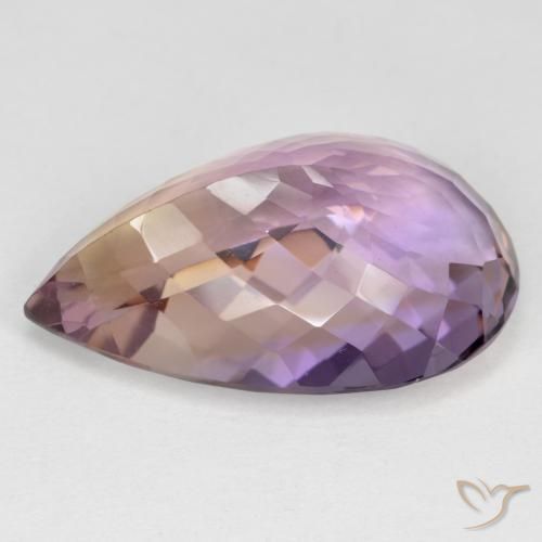 Ametrina bicolor Natural 23.98ct, Formato de pêra, VVS