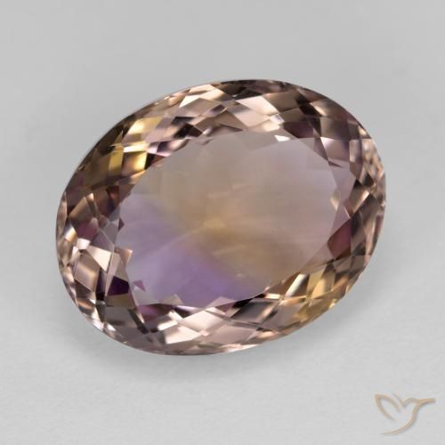 Ametrina bicolor Natural 10.39ct, Corte Oval, VVS