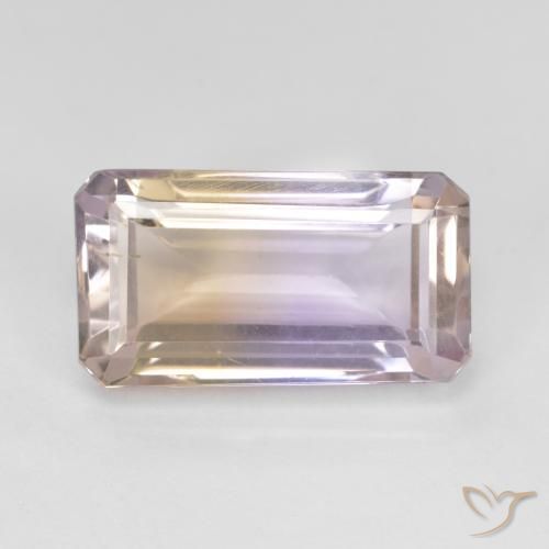 7.02ct Natural bicolor Ametrina, Corte Esmeralda, VS