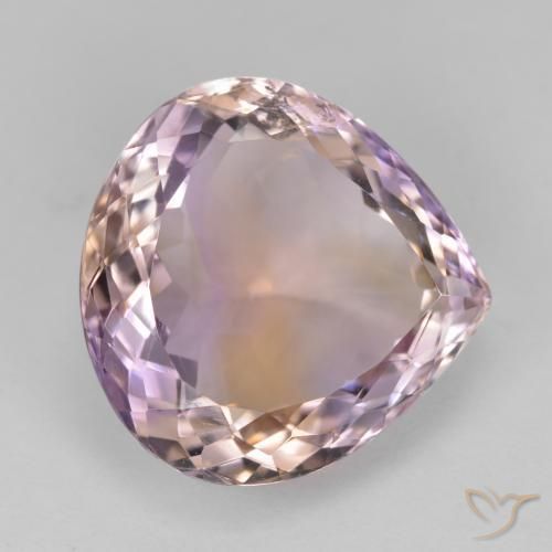 Ametrina bicolor Natural 13.86ct, Formato de pêra, VS