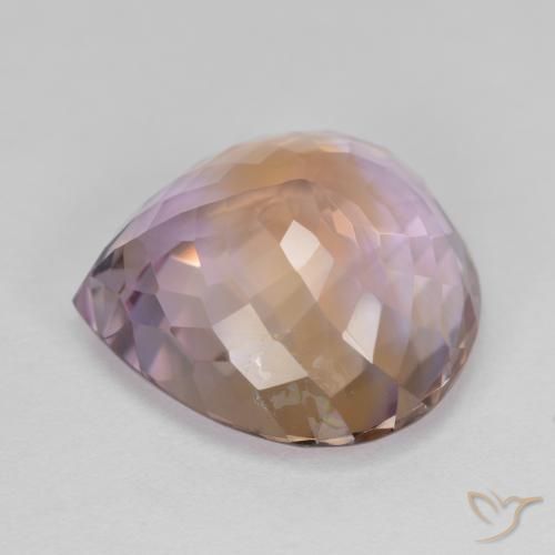 Ametrina bicolor Natural 13.86ct, Formato de pêra, VS