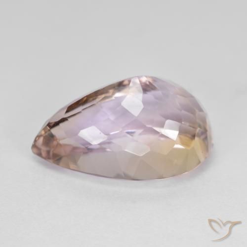 Ametrina bicolor Natural 8.50ct, Formato de pêra, VS