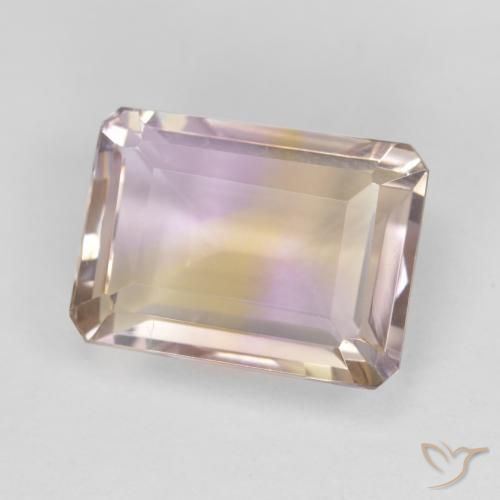 Ametrina bicolor Natural 6.56ct, Corte Octógono / Esmeralda, VVS