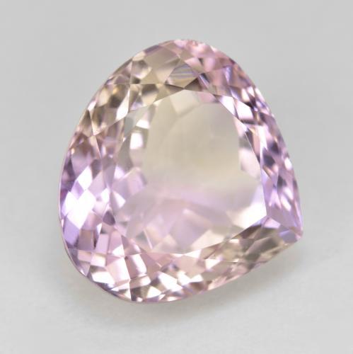 Ametrino bicolor natural 8,90ct, formato de pêra, VVS-VS