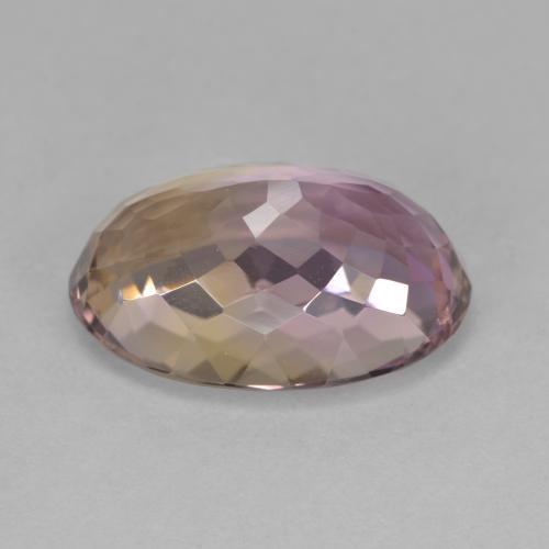 Ametrino bicolor natural 8,92ct, corte oval, VVS