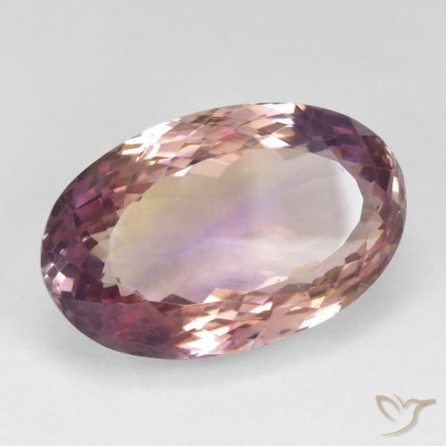 Ametrina bicolor Natural 23.80ct, oval, VS