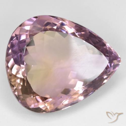 Ametrina bicolor Natural 32.02ct, Formato de pêra, VS