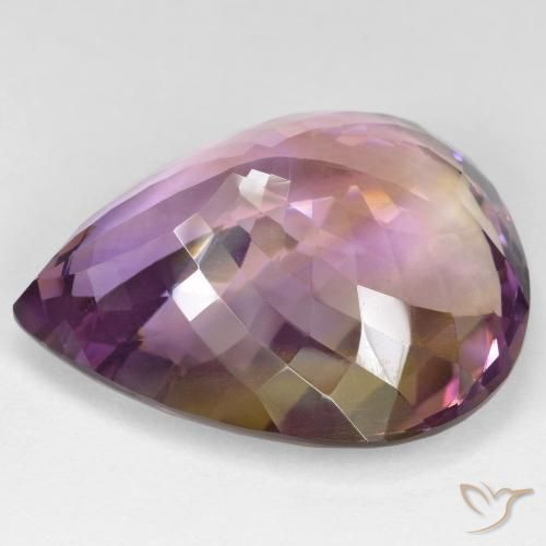 Ametrina bicolor Natural 32.02ct, Formato de pêra, VS