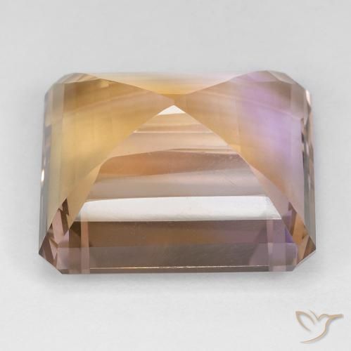 Ametrina bicolor Natural 27.34ct, Corte Octógono / Esmeralda, VS