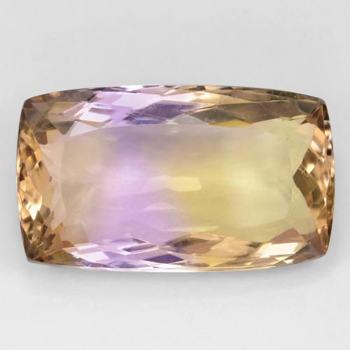 Ametrina bicolor Natural 27.06ct, Almofada cortada, VS