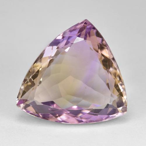Ametrino bicolor natural 21,24ct, trillion, VS