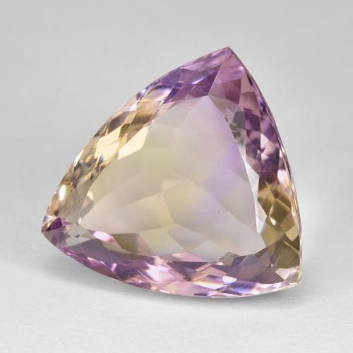 Ametrino bicolor natural 21,24ct, trillion, VS