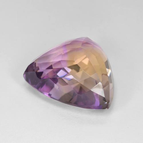 Ametrino bicolor natural 21,24ct, trillion, VS