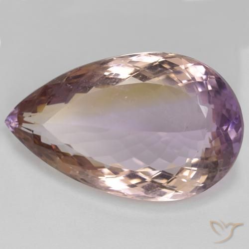 Ametrina bicolor Natural 36.09ct, Formato de pêra, VS