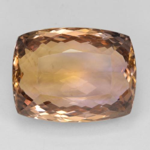 Ametrino bicolor natural 27,60ct, almofada cortada, VVS