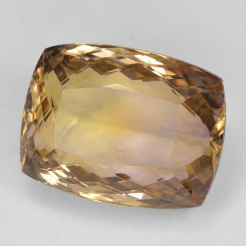 Ametrino bicolor natural 27,60ct, almofada cortada, VVS