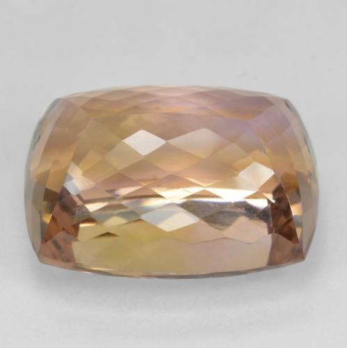 Ametrino bicolor natural 27,60ct, almofada cortada, VVS