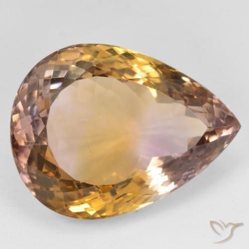 Ametrina bicolor Natural 31.86ct, Formato de pêra, VVS