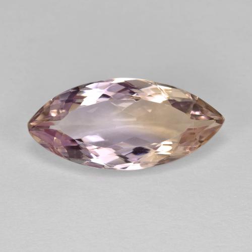 Ametrino bicolor natural 4,76ct, marquise, VVS