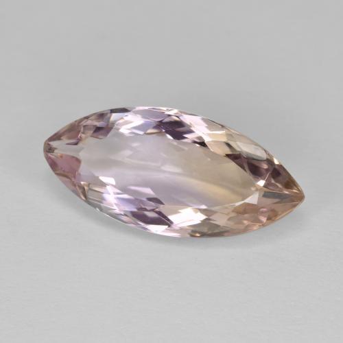 Ametrino bicolor natural 4,76ct, marquise, VVS