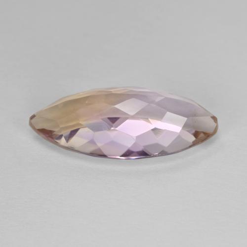 Ametrino bicolor natural 4,76ct, marquise, VVS