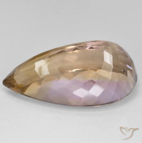 Ametrina bicolor Natural 39.74ct, Formato de pêra, VVS