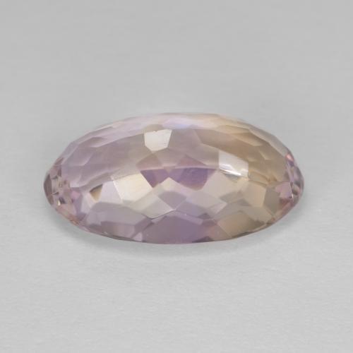 Ametrino bicolor natural 6,40ct, corte oval, VVS